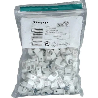 Afbeelding van Kopp 345604080 Spijkerclip Bundel Ø (bereik) 7 tot 10 mm Grijs 100 stuk(s)