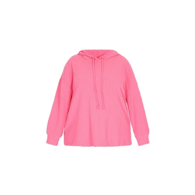 Afbeelding van myMo PLUS SIZE Hoodie, Dames, Maat: 44, Rose red