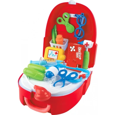 Afbeelding van Toy toys Toi Doktersset Junior 26 X 22,5 Cm Rood/wit 16 delig