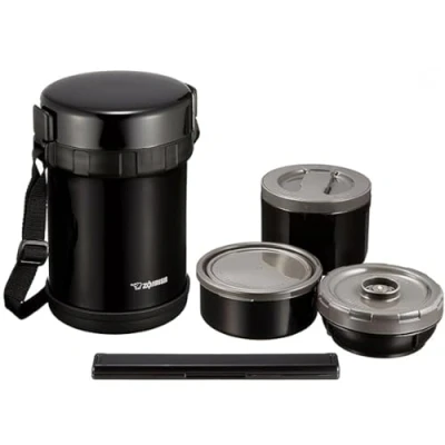 Afbeelding van Zojirushi Thermo broodtrommel, roestvrij stalen lunchbox Bento Bako SL GH18 BA