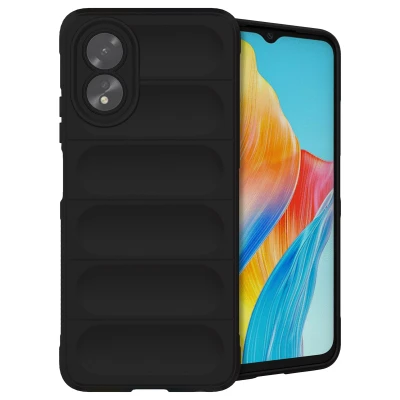 Afbeelding van Oppo A38 Hoesje Siliconen en TPU (zacht) iMoshion Softcase/Backcover Zwart Telefoonhoesje