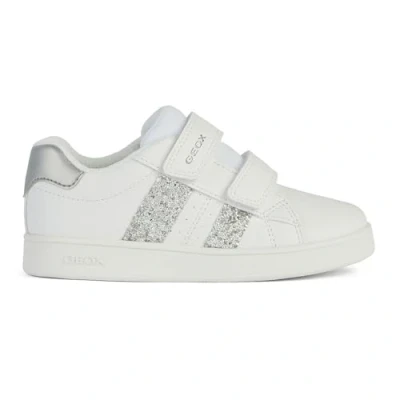 Afbeelding van Geox Eclyper Babyschoenen voor kinderen, Maat: 28, White/silver Imitatieleer/ textiel