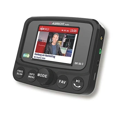 Afbeelding van Albrecht DR 56 C DAB+ ontvanger Bluetooth muziekstreaming, Handsfree functie, Laadfunctie, Zuignaphouder