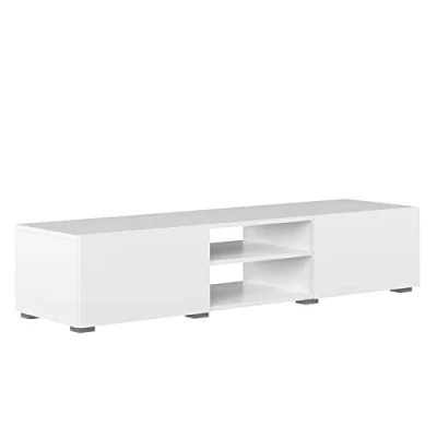 Afbeelding van Temahome Podium TV kast 140, 2 deuren, Wit, 140 x 42 31 cm (L D H)
