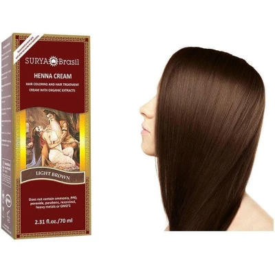 Afbeelding van Surya Brasil Henna haarverf creme licht bruin 70 ml