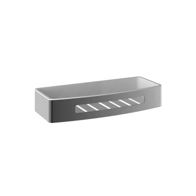 Afbeelding van HotBath Archie Design douchekorf recht met kunststofinzet Geborsteld Gunmetal PVD ARA18BGP