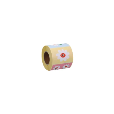 Afbeelding van Stickers Anne Pascal Daisies Mixed 7 x 5 cm per rol van 500 stuks