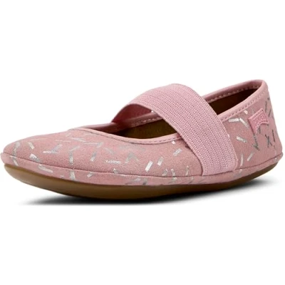Afbeelding van Camper Right KIDS Ballerina&#039;s met enkelbandjes rose/silvercoloured voor kinderen, Maat: 25, Rose/silver coloured Veloursleer