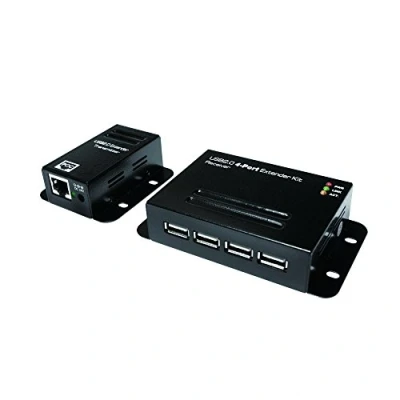 Afbeelding van LogiLink UA0252 USB 2.0 Cat.5 Extender tot 50 m met 1 poort, PoE zwart