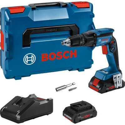 Afbeelding van Bosch Blauw GTB 18V 45 accu Droogbouwschroevendraaier 2 x 4,0 Ah + Snellader In L Boxx 136 06019K7002