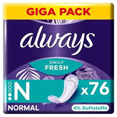 Afbeelding van Always Daily Fresh Inlegkruisjes voor dames, normaal (76 maanden), Gigapack, zonder geur