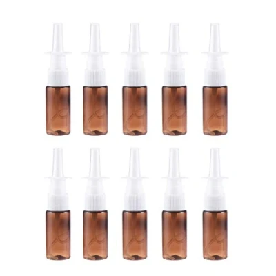 Afbeelding van 10 stuks lege neusspray fles navulbare spuitfles kunststof voor make up water parfum etherische oliën 15 ml