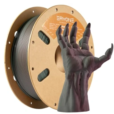 Afbeelding van ERYONE Mat PLA 3D printerfilament, 1,75 mm, maatnauwkeurigheid +/ 0,03 1 kg, spoel, tweekleurig mat, roze en saliegroen