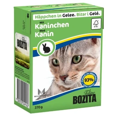 Afbeelding van 6x370g Stukjes in Gelei met Konijn Bozita Kattenvoer