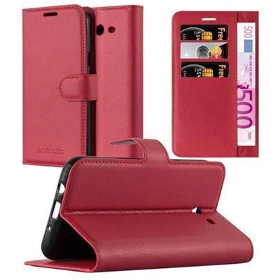 Afbeelding van Cadorabo Hoesje geschikt voor Samsung Galaxy J7 2017 US Version in KARMIJN ROOD Beschermhoes Cover magnetische