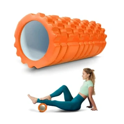 Afbeelding van Mobiclinic® FitRoller Foam Roller Schuimroller en EVA schuim 14x33 cm Pilates Yoga Rekoefeningen Draagbaar Multifunctioneel gebruik Voor het hele lichaam 3 Intensiteitsniveaus Oranje