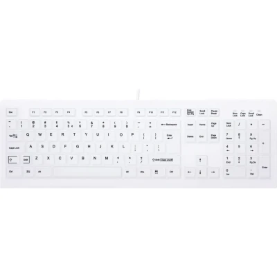 Afbeelding van CHERRY AK C8100F UVS W/BE toetsenbord Medisch USB AZERTY Belgisch Wit