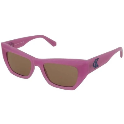 Afbeelding van Calvin Klein Unisex CKJ23641S 540 Occhiali da sole Bio iniettato Lilla Marrone Farfalla Normale