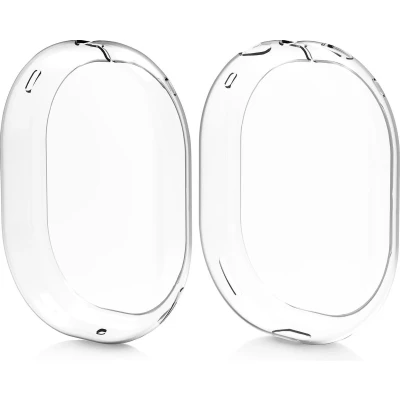 Afbeelding van kwmobile koptelefoon hoes van TPU geschikt voor Apple AirPods Max 2x hoofdtelefoon in transparant
