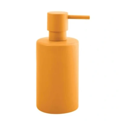 Afbeelding van Spirella Zeepdispenser met roestvrijstalen pomp, vloeibare zeepdispenser, porselein, 300 ml, duurzaam en robuust, mat geel