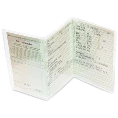 Afbeelding van Frentree® Hoes voor kentekenbewijs, Made in Germany, 3 delige transparante beschermhoes, kristalhelder en precies passend, onuitwisbare ID kaarthouder