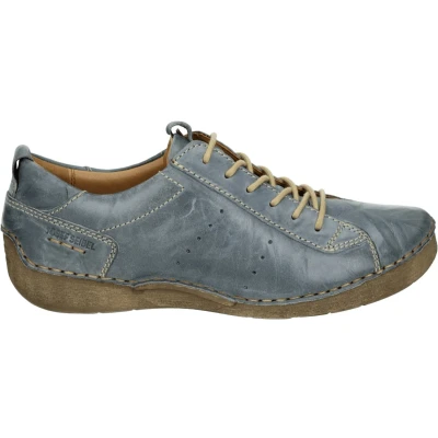 Afbeelding van Josef Seibel Sportieve veterschoenen, Dames, Maat: 37, Dunkelblau Leer