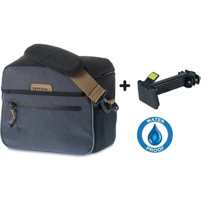 Afbeelding van Basil Miles Waterdichte Stuurtas Zwart 6 Liter incl. BasEasy Stemholder Stuurpenhouder