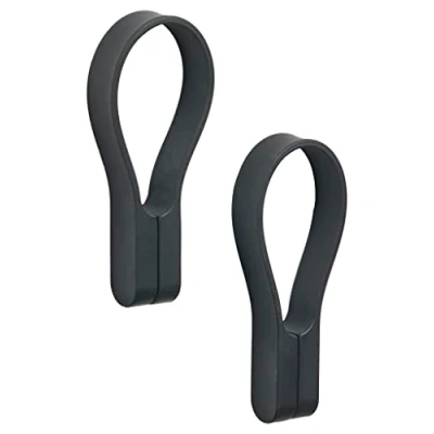 Afbeelding van Zone Loop handdoekhouder set van 2 zwart