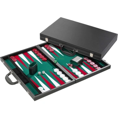 Afbeelding van Backgammon koffer Toernooi (groen)