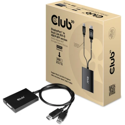Afbeelding van CLUB3D CAC 1010 A video kabel adapter 0,6 m DisplayPort DVI D + USB