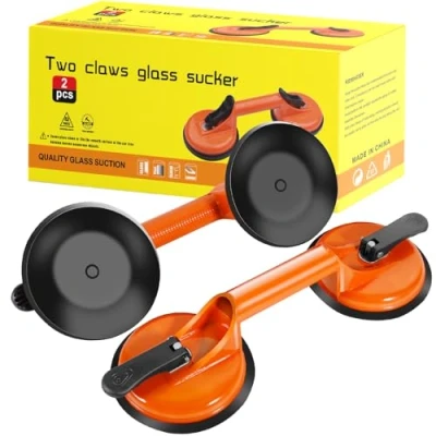 Afbeelding van MOYKSRR 2 Stuks Zuignappen, Glazen Draagvermogen 100 kg Multifunctionele Zuiggrepen voor Het Transporteren van Tegels, Laminaat, Glas, Meubels, Ruiten en Glas als Glasheffer