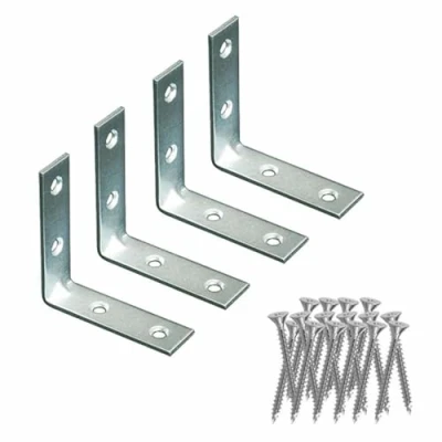 Afbeelding van Hoeksteun EDM 86086 an02 Staal 8 x 1,5 cm 4 Stuks