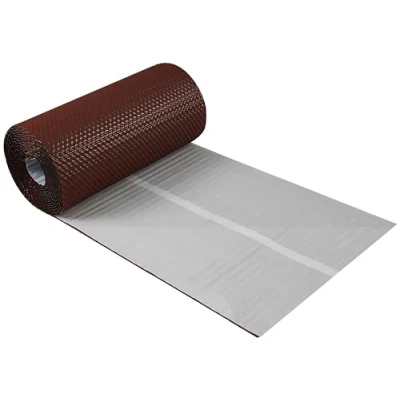 Afbeelding van Open haardaansluiting 3D gestructureerd aluminium 300 mm x 5 m, 7 kleuren wandverbinding tape dak muurschoorsteen (kastanje rood)