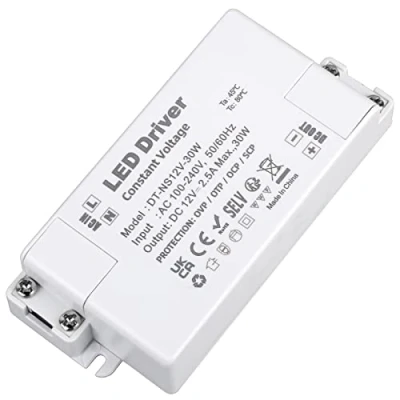 Afbeelding van VARICART IP44 12V 2.5A 30W LED Stuurprogramma, Universele Gereguleerde AC DC Stroomvoorziening, Constante Spanningstransformatoradapter voor CCTV Camerastriplicht G4 MR11 MR16 GU5.3 Lamp (Pak van 1)