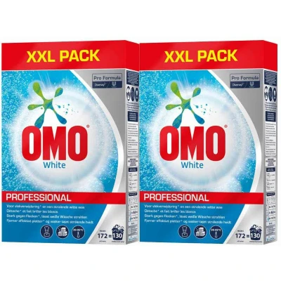 Afbeelding van 2x OMO Pro Formula Wasmiddel Poeder Witte Was 130 Wasbeurten 8,4 kg