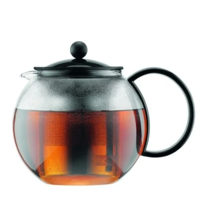 Afbeelding van Bodum 1805 01 assam theemaker (French Press System, permanent roestvrijstalen filter), 1,0 liter zwart