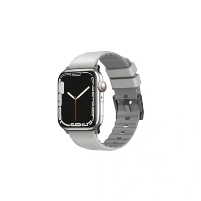 Afbeelding van Apple Watch bandje Siliconen en TPU (zacht) Grijs Geschikt voor 1 9 / SE Ultra (2)