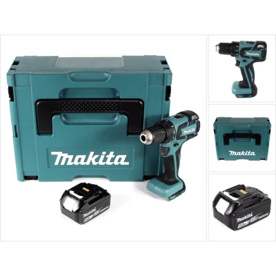 Afbeelding van Makita DDF 459 T1J accuboormachine 18V 45Nm in Makpac + 1x 5.0 Ah accu zonder lader