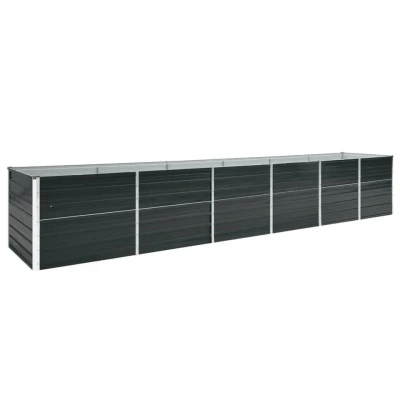 Afbeelding van Plantenbak verhoogd 480x80x77 cm gegalvaniseerd staal antraciet