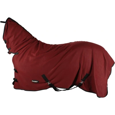Afbeelding van Budget Rider fleecedeken met hals bordeaux maat:165