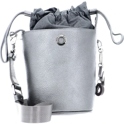 Afbeelding van MANDARINA DUCK Leren Schoudertas Mellow Lux Bucket Lead Grijs