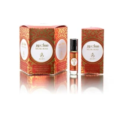 Afbeelding van AYAT PERFUMES 6 x ml Geurolie voor mannen en vrouwen Langdurig comfortabel (Musk Rose)