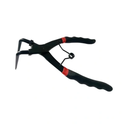 Afbeelding van Emsmil 180 mm borgringtang lange punttang 90 graden gebogen zeeringtang interne hoofdcilinder voor binnenborgringen borgringen vrachtwagen motorfiets auto