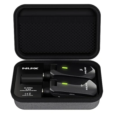 Afbeelding van NUX C 5RC 5.8GHz Draadloos Gitaarsysteem voor Actieve of Passieve Pickup Gitaar, Oplaadkoffer inbegrepen, UHF Gitaar Draadloze Zender Ontvanger Lage Interferentie, Auto Match