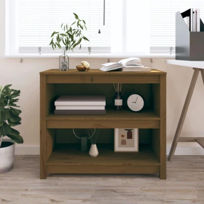 Afbeelding van Boekenkast 80x35x68 cm massief grenenhout honingbruin