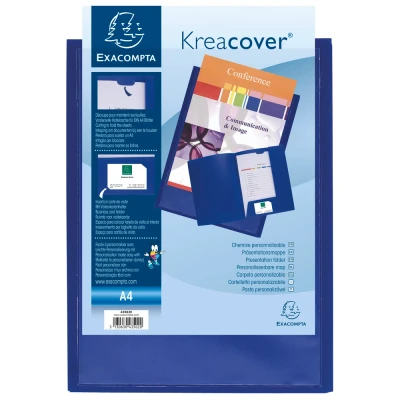 Afbeelding van Exacompta Presentatiemap Krea Cover PP, A4, blauw