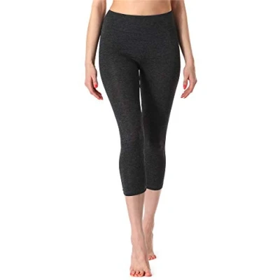 Afbeelding van Merry Style MS MS10 220 LE Dames 3/4 Leggings Sport Vrijetijdsbroek Capri Viscose Sporbroek Yogabroek Donker Gemêleerd M
