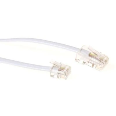 Afbeelding van Advanced Cable Technology UTP kabels Modulaire telefonie kabel RJ 11 45 wit