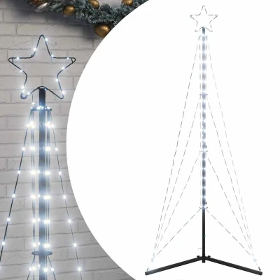 Afbeelding van vidaXL Kerstboomverlichting 363 koudwitte LED&#039;s 182 cm