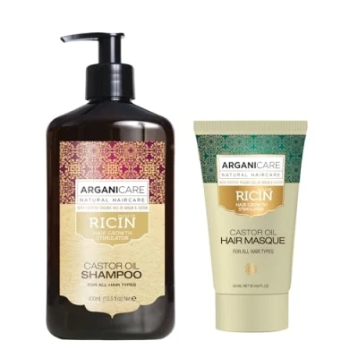 Afbeelding van ARGANICARE Ricin Series Growth Accelerator Shampoo 400 ml + 50 met biologische ricinusolie [haarverzorging] voedt versterkt hydrateert alle haartypes